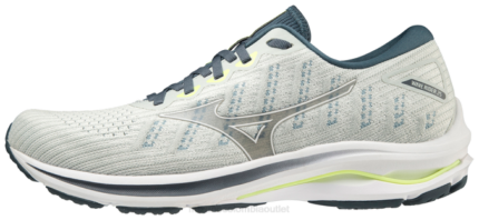 Mizuno zapatillas de correr wave rider 25 waveknit hombres zapatos azul pavo real (5c5c) 668F166