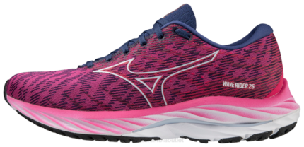 Mizuno zapatillas de correr wave rider 26 mujer zapatos festivalfucsia-halogenblue(6whg) 668F107