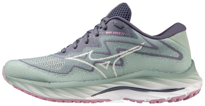 Mizuno zapatillas de correr wave rider 27 ssw mujer zapatos surfazul-blanconieve(bs0d) 668F21 - Image 1